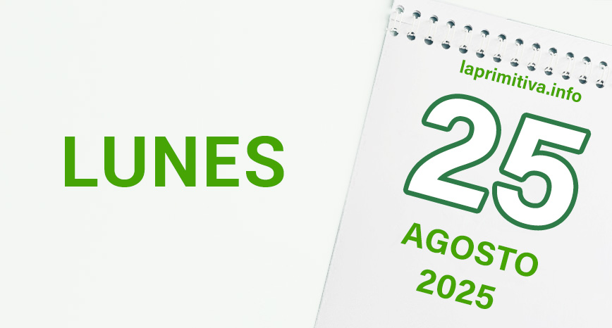 La Primitiva, lunes 25 de agosto 2025