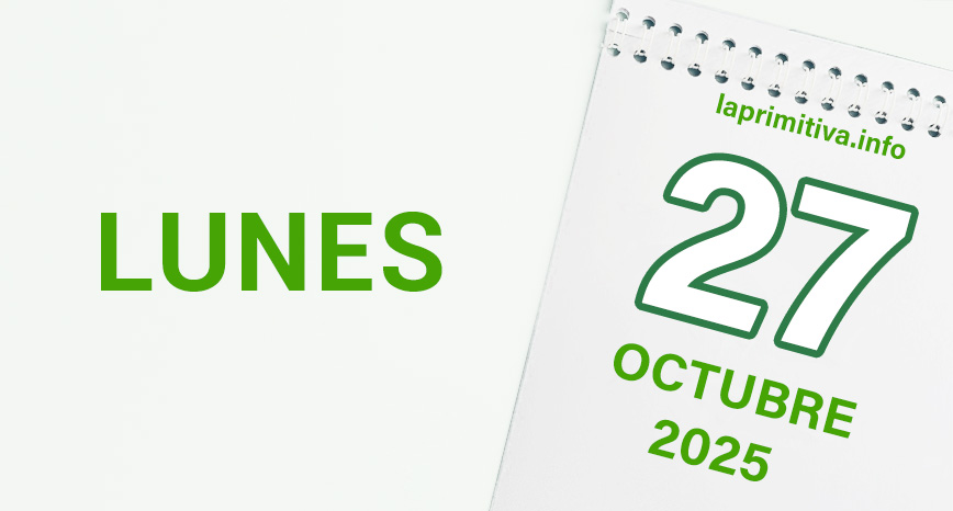 La Primitiva, lunes 27 de octubre 2025