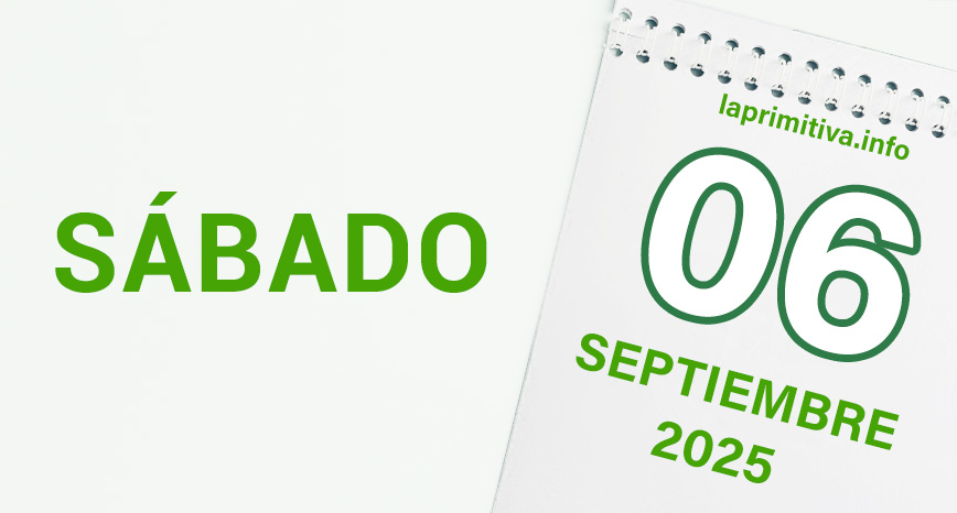 La Primitiva, sábado 6 de septiembre 2025