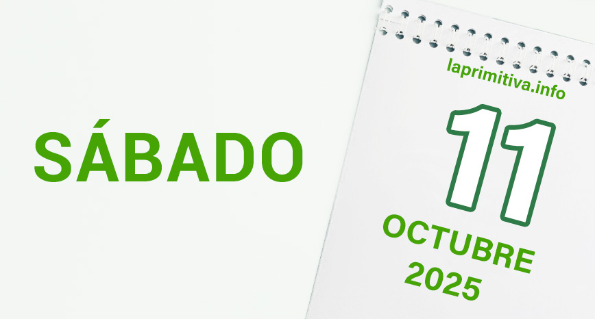 La Primitiva, sábado 11 de octubre 2025
