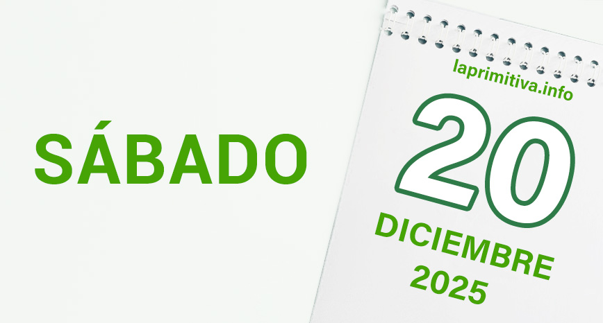 La Primitiva, sábado 20 de diciembre 2025