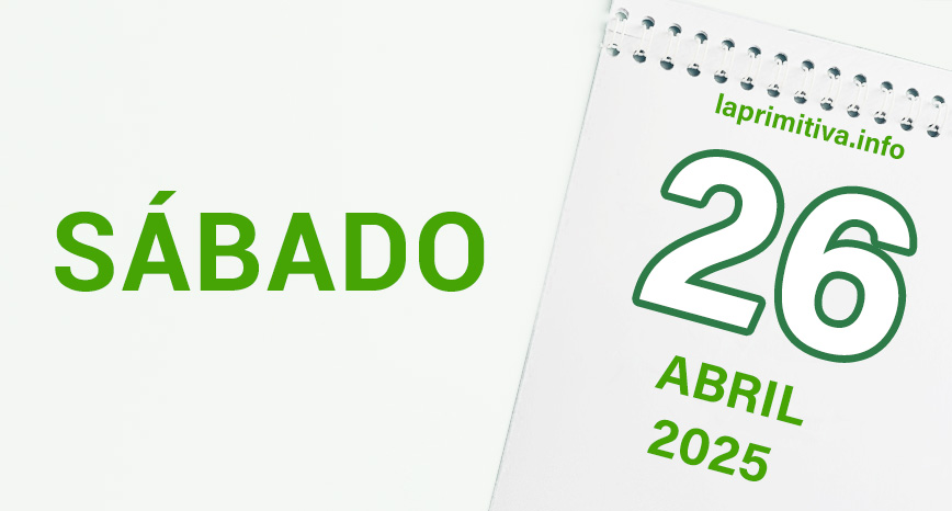 La Primitiva, sábado 26 de abril 2025