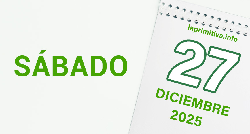 La Primitiva, sábado 27 de diciembre 2025