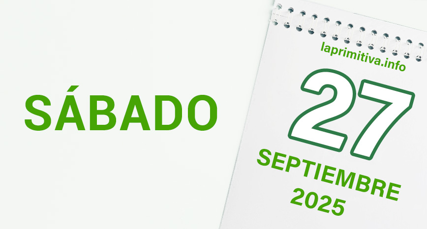 La Primitiva, sábado 27 de septiembre 2025