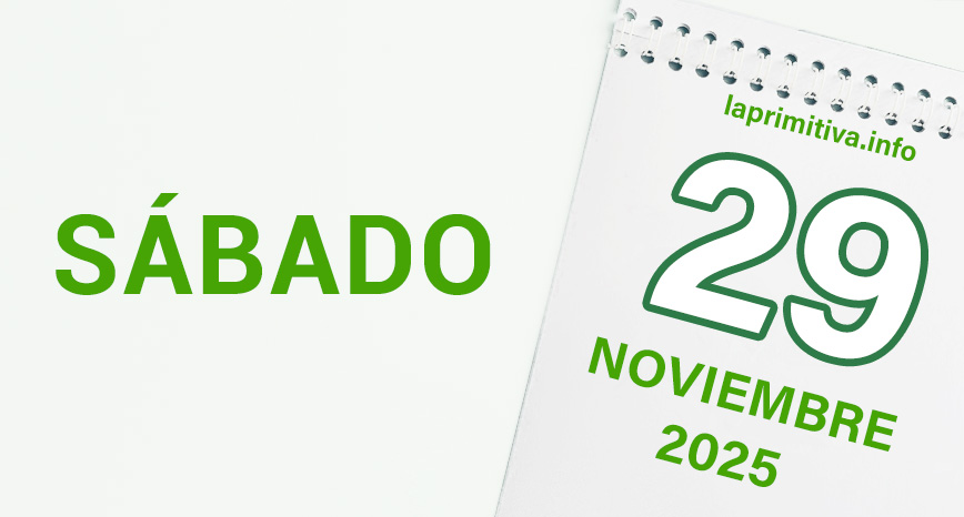 La Primitiva, sábado 29 de noviembre 2025