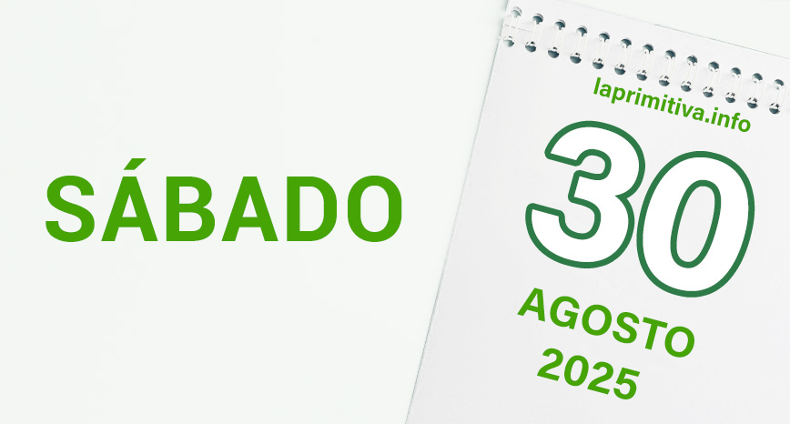 La Primitiva, sábado 30 de agosto 2025