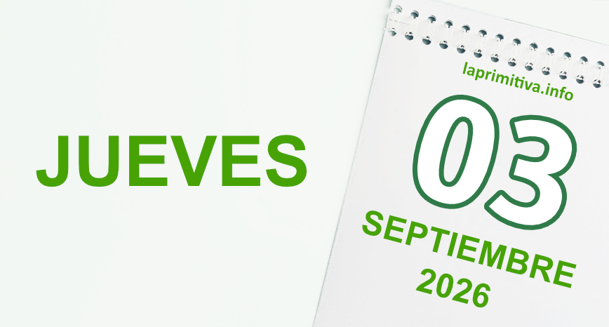 La Primitiva, jueves 3 de septiembre 2026