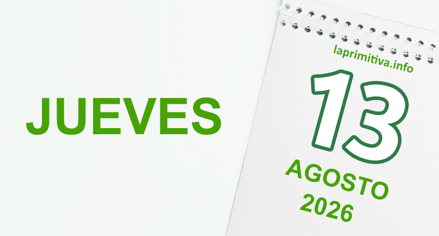 La Primitiva, jueves 13 de agosto 2026