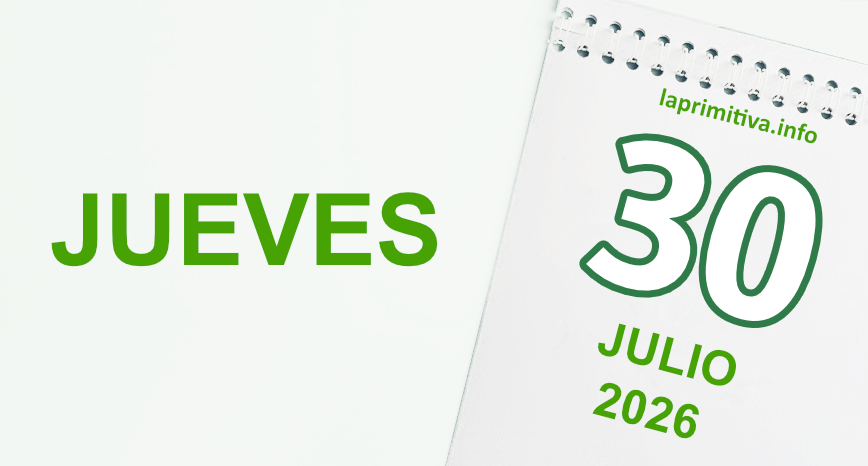 La Primitiva, jueves 30 de julio 2026