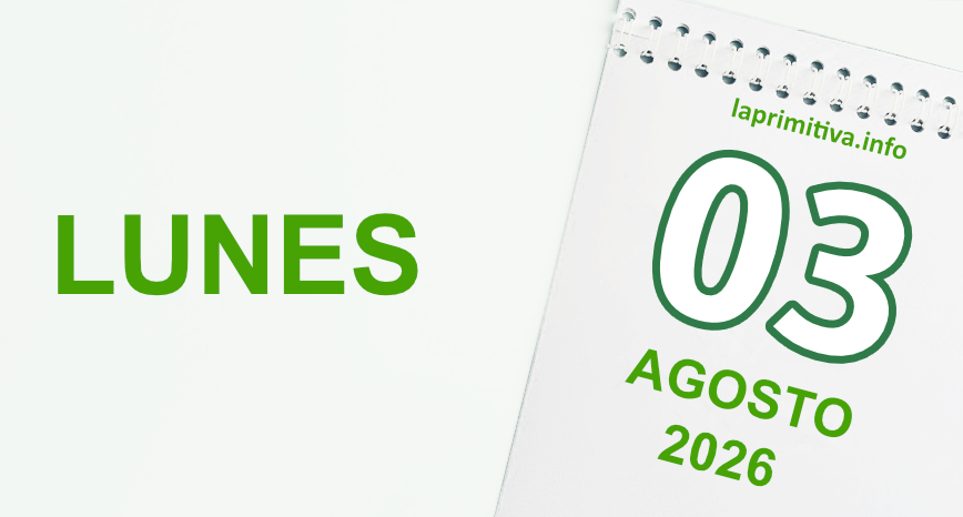 La Primitiva, lunes 3 de agosto 2026