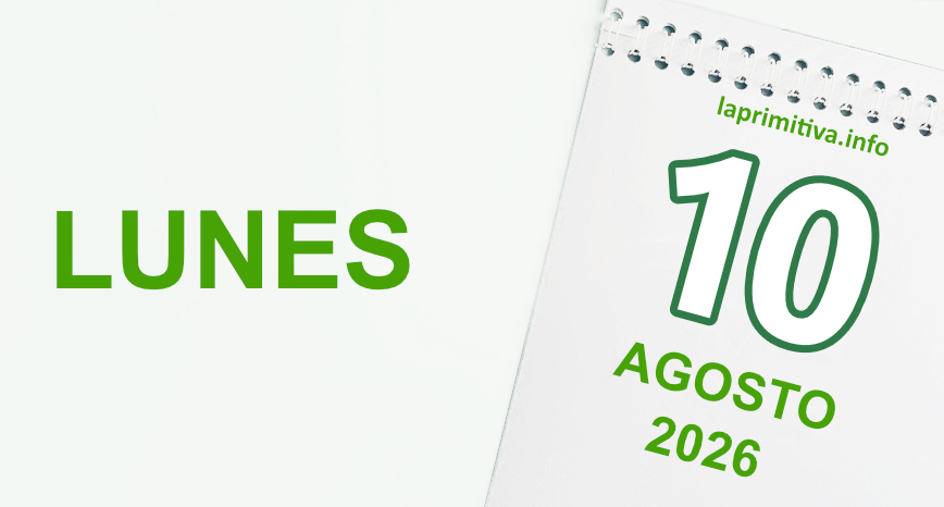 La Primitiva, lunes 10 de agosto 2026