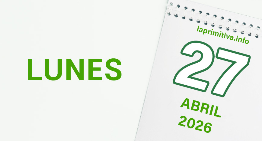 La Primitiva, lunes 27 de abril 2026