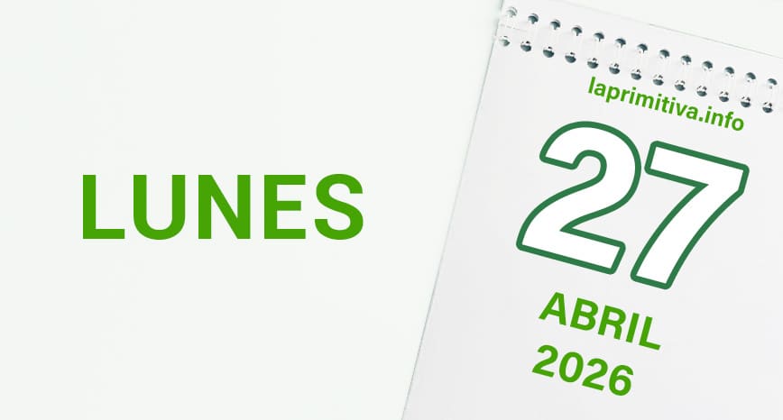 La Primitiva, lunes 27 de abril 2026
