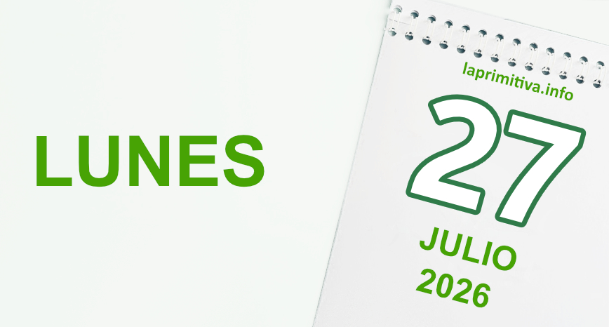 La Primitiva, lunes 27 de julio 2026