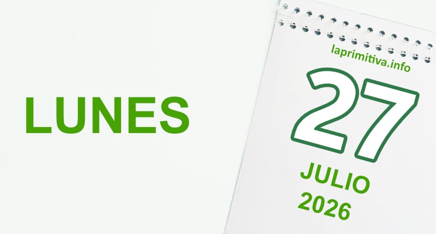 La Primitiva, lunes 27 de julio 2026