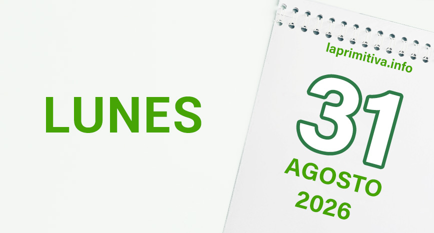 La Primitiva, lunes 31 de agosto 2026